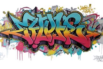graffiti wall art illustration mural graffiti font logo pop art