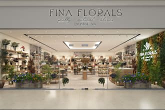 refurbish 3d flower shop,interior functional layout,retail store,ikea furniture