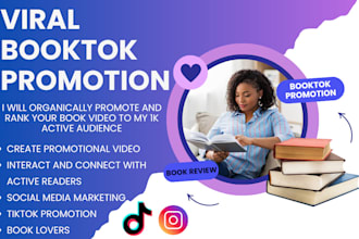 do a viral booktok or ebook promotion, rank your book to my 1k tiktok followers