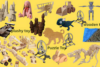 custom printable toy, puzzles, plushies, stl files, cad models, cnc, laser ready