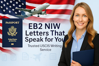 write eb2, petition letter, immigration business plan for USA e2 and l1 visa