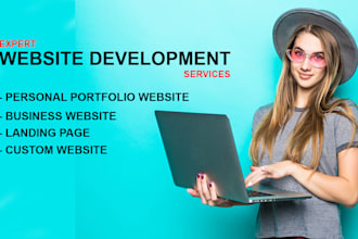 build personal portfolio website wordpress business website landing page