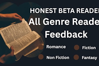 offer honest romance beta reading or fantasy alpha reader feedback