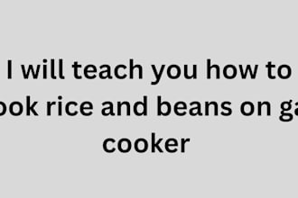 teach you how to cook rice and beans on gas cooker