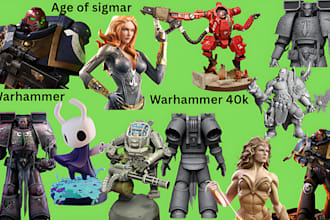 3d warhammer, miniature design, stl files for printing, painting tabletop gaming