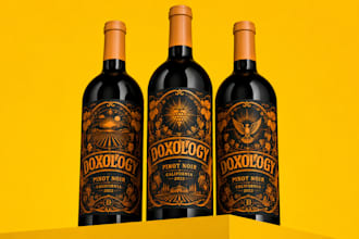 design labels for wine,gin,vodka,whiskey,tequila rum,liquor,bottle label