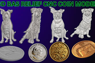 sculpt 3d bas relief coin medalion dfx file engraved  model vector file for cnc