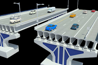 design 3d cgi bridges, roads, and infrastructure models