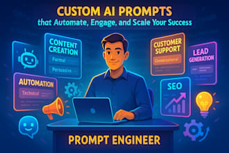 be your prompt engineer, custom ai, chatgpt prompts and ai automation expert