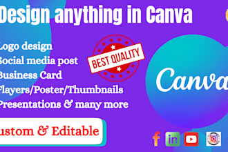 be your canva designer for eye catching posts, flyers and more