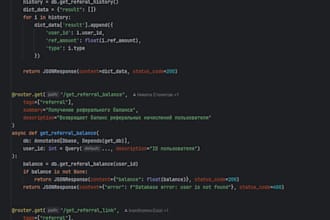 build a fastapi backend for your web app