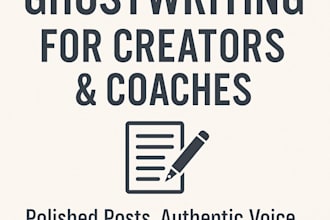 ghostwrite content for coaches, content creators and personal brands
