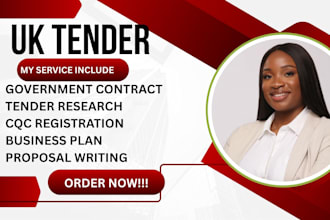 help with uk tender,business plan,and government contract bids
