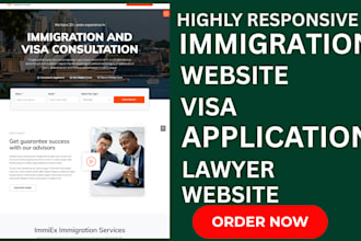 design immigration website visa application lawyer website