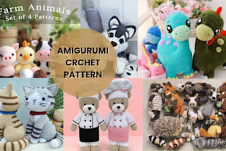do custom amigurumi crochet patterns for beginners, personalized animal designs