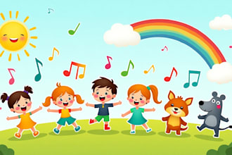 write and produce children music, kids songs, nursery rhymes, for kids music