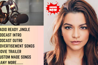 sing captivating radio podcast intro hooks podcast outro radio jingle advertise