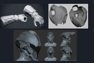 design 3d print cosplay props, models and  silicone mold for 3d printing