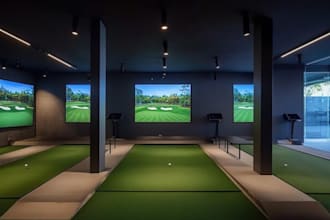 upgrade 3d golf simulator,virtual golf course,sport bar,mini golf park,gaming,VR