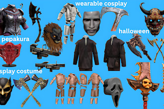3d halloween, horror cosplay, masks, props, wearable stl files for 3d printing