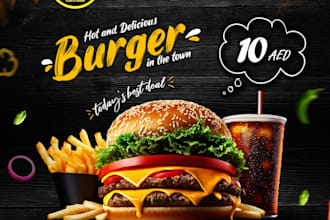 do design stunning restaurant flyers food flyers  and posters