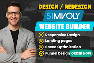 design simvoly redesign simvoly clone fix simvoly website and sales funnel, SEO