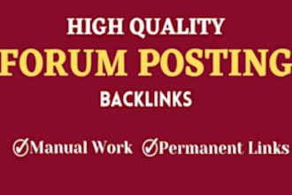 craft unique high quality content for each niche forum post to ensure engagement