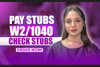 urgent pay stub, w2, 1099, 1040, and adp check stub services, fast reliable