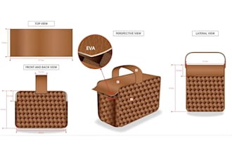 design fashion handbag, backpack tech pack and accessories ready for the factory
