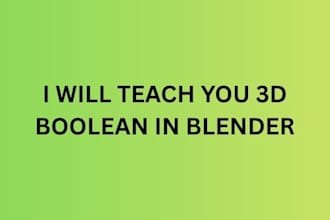 teach you 3d boolean in blender