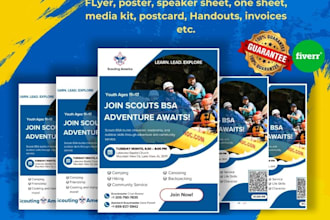 design canva flyer with qr code, one sheet, speaker sheet