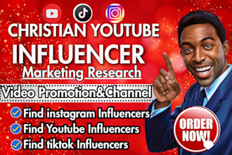 research christian youtube influencers promote your video organically