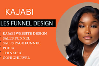 build kajabi, clickfunnels page, landing pages and courses on thinkific podia
