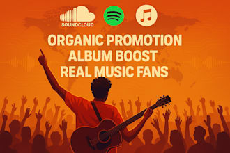 do organic soundcloud promotion, spotify, apple music, music press release