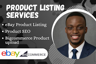 do ebay seo product listing, product upload on bigcommerce, add import product