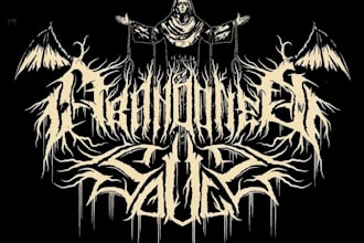 make death metal scary horror logo design for your band
