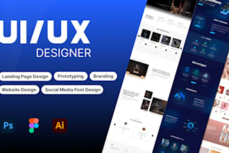 design stunning figma UI UX, landing pages, prototypes, and app screenshots