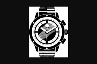 design a mascot or cartoon style watch logo