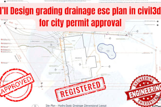 do grading drainage esc plan in civil3d for city permit approval