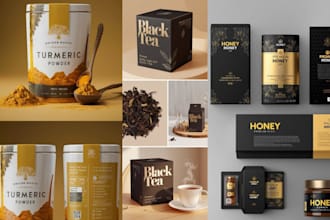 do product packaging, amazon packaging, bottle label, pouch design or box design