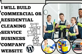 build commercial or residential cleaning service business company website