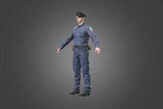 3d soldier character, rig to pose, asset design, warrior character, 3d vrm model