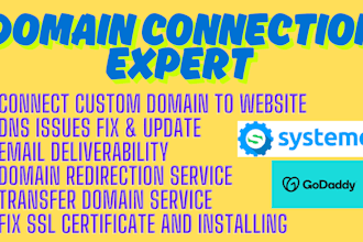connect domain, do domain transfer, redirect domain, connect domain, fix domain