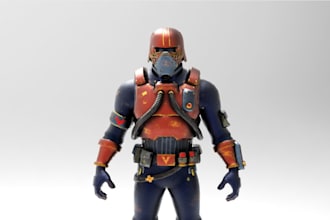 model 3d red space man, human photo to 3d,animate 3d,nsfw character,sfw, blender