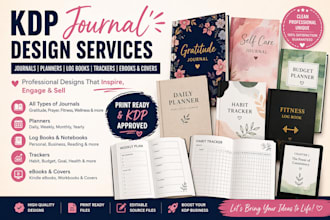 design KDP journal, planner, notebook, ebook and logbook