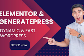 build fast loading wordpress website using generatepress, acf, elementor pro