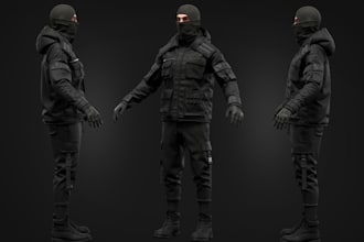 3d soldier model,ue5 game character,rig 3d mesh,human like 3d,hair asset,blender