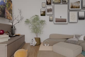 design cozy, aesthetic interiors with mood boards and layout