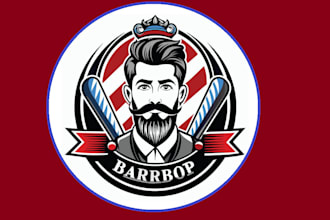 craft a stylish and minimalist barber shop logo design