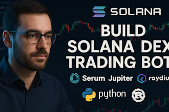build solana dex trading bot, serum, jupiter, raydium, python, pumpfun bot, rust